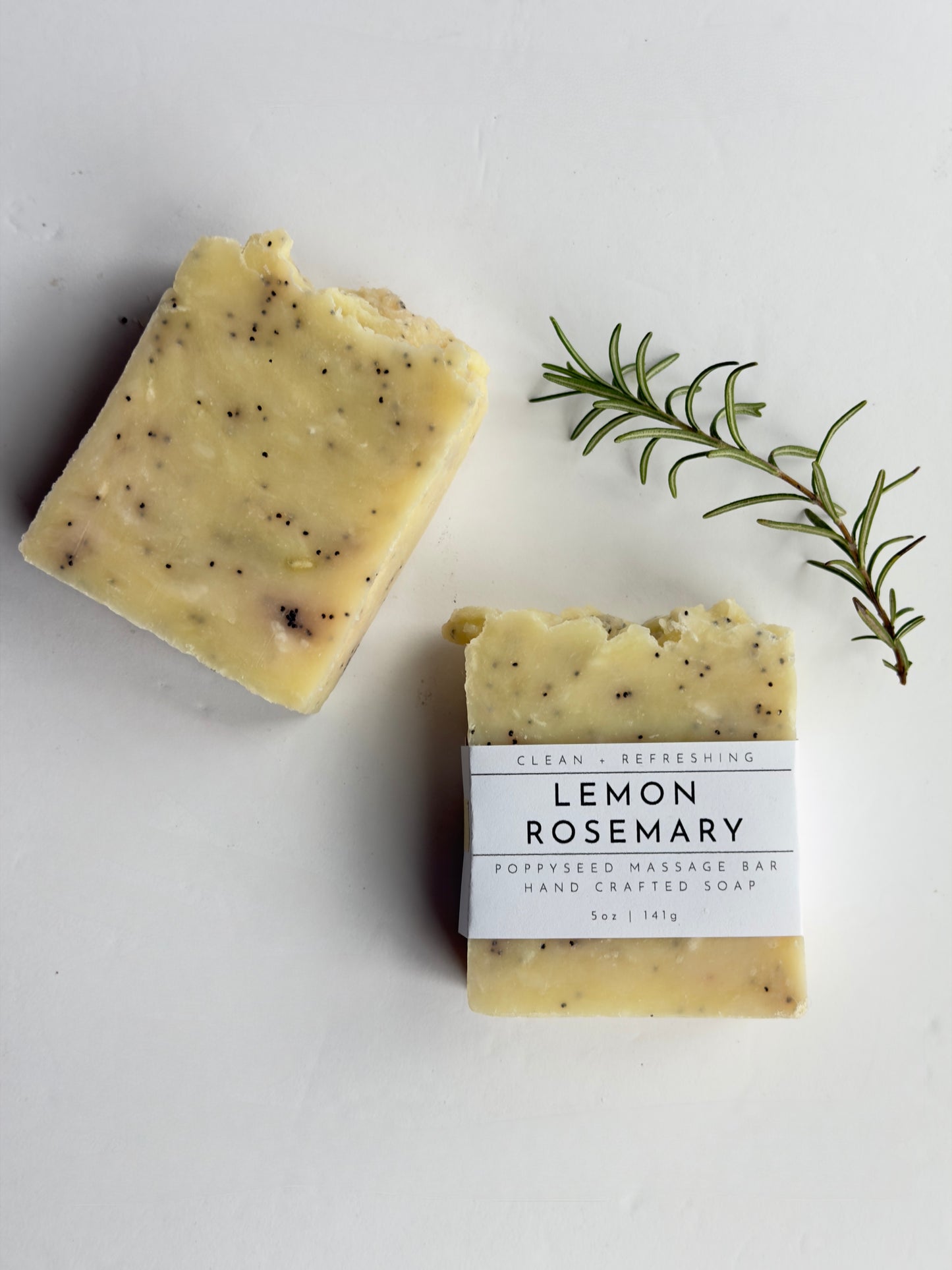 Lemon Rosemary Massage Bar Soap